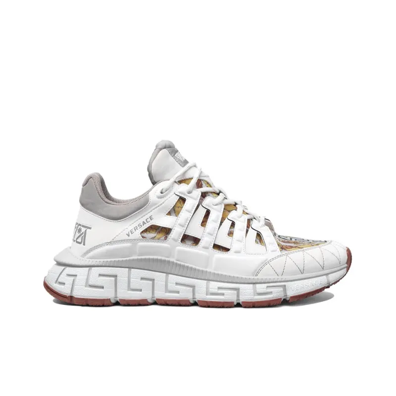 VERSACE Trigreca White Grey Barocco Print-1