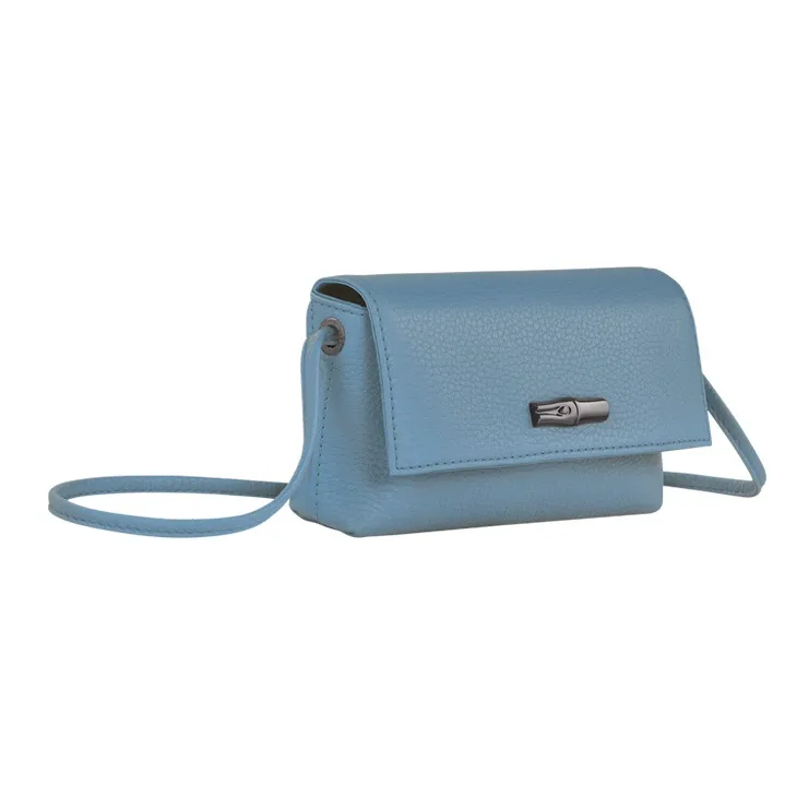 LONGCHAMP Roseau Essential Cow Leather Handheld Crossbody Bag, Shoulder Bag, Clutch Women's Blue-1