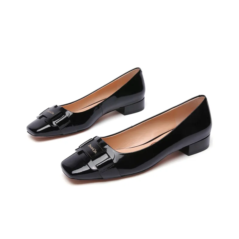 PACO GIL Chunky Heel High Heels Women's Black-1
