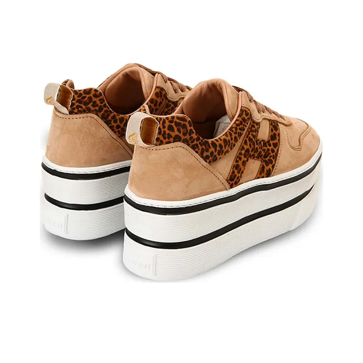 HOGAN H449 Low-Top Platform Shoes Women's Beige-3