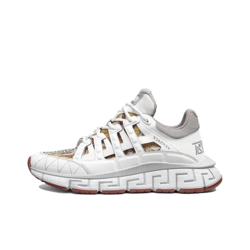 VERSACE Trigreca White Grey Barocco Print-0