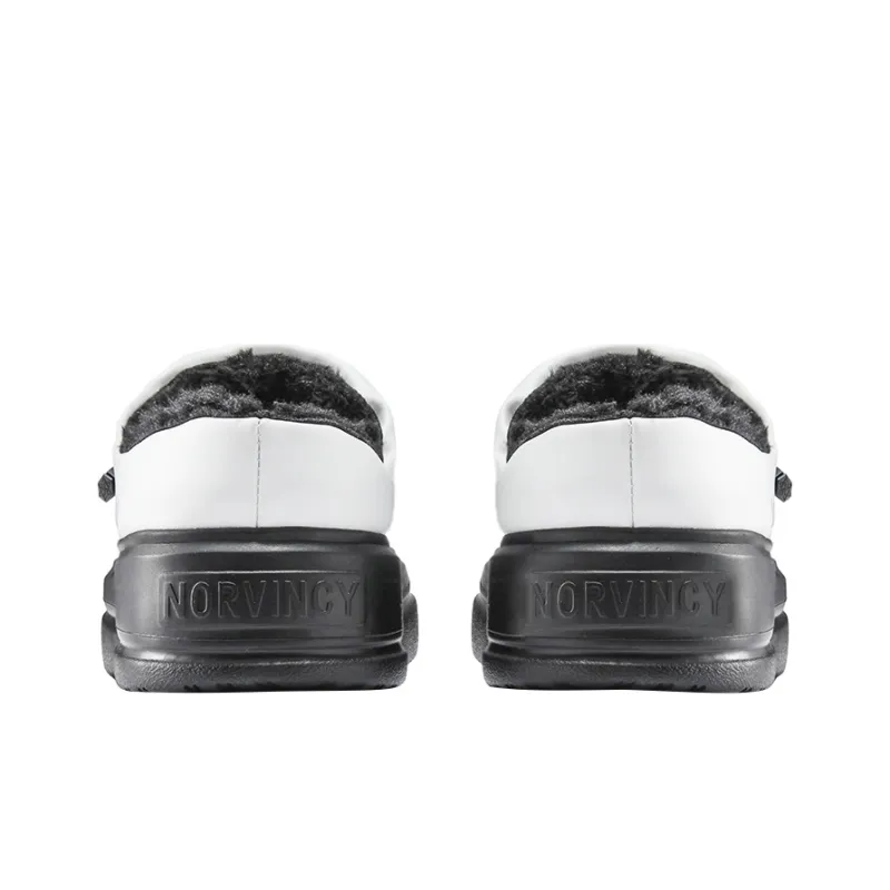 NORVINCY Men's Casual Shoes Unisex Low Top Black White-3