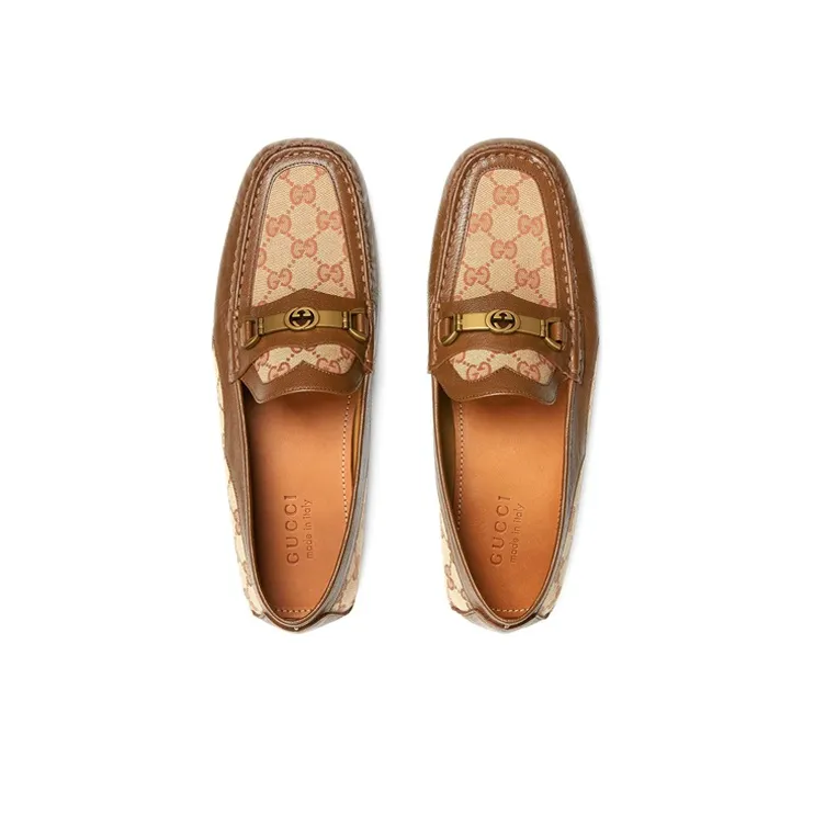 GUCCI Interlocking G Horsebit Driving Shoes-2