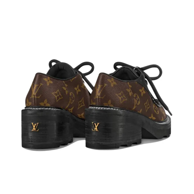 LOUIS VUITTON Beaubourg Platform Derby Shoes 'Brown' Women's-2