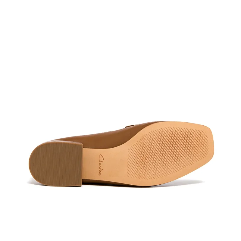 Clarks Chunky Heel Mary Jane Shoes Women's Dark Umber-4