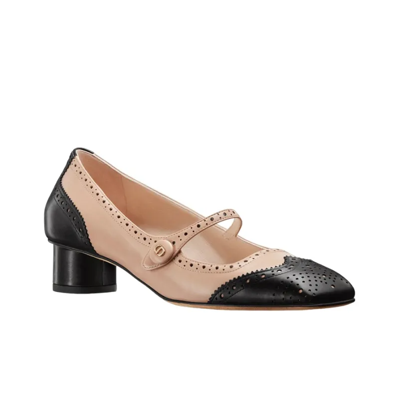 DIOR Spectadior Chunky Heel Medium Heel Shoes Women's Nude-1