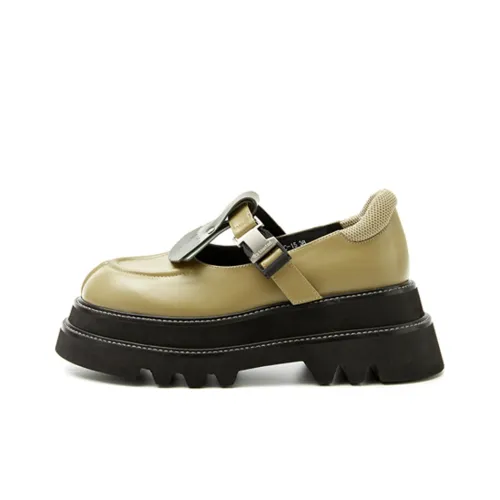 IT'S TOASTED Loafers Women's Low-Top Brown Green