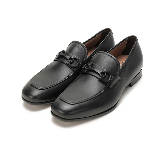 FERRAGAMO GANCINI Ornament Dress Shoes Men's Black-2