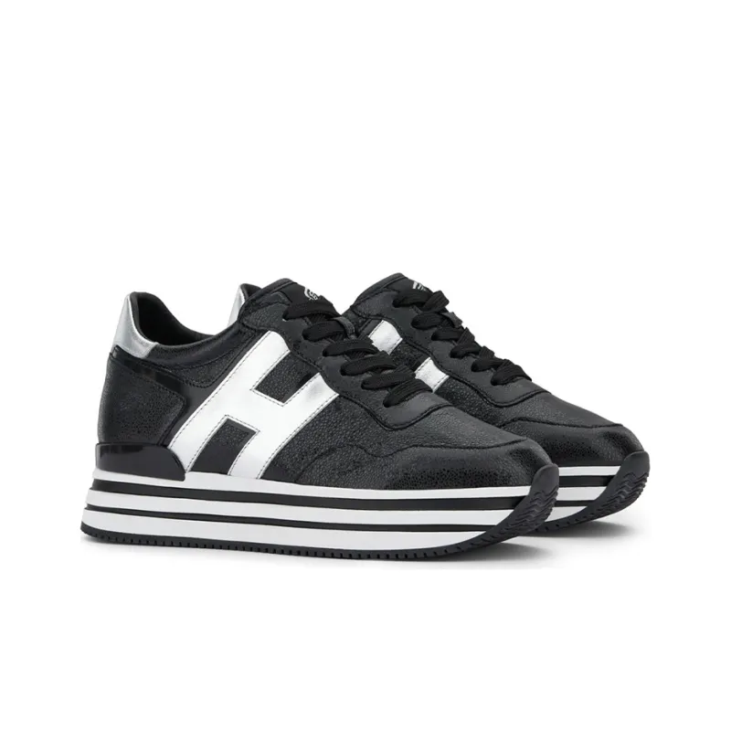 HOGAN H222 Platform Shoes Women's Black-1