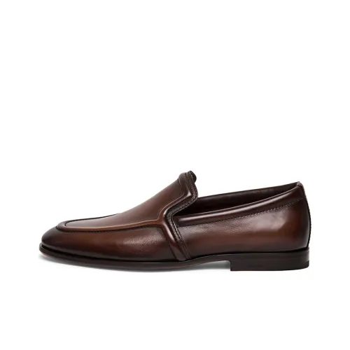 Santoni Polished Leather Loafers