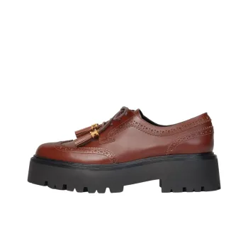 CELINE Platform Shoes Women's Red Brown