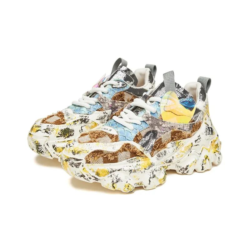 HR Helena Platform Shoes Women's White Blue-2