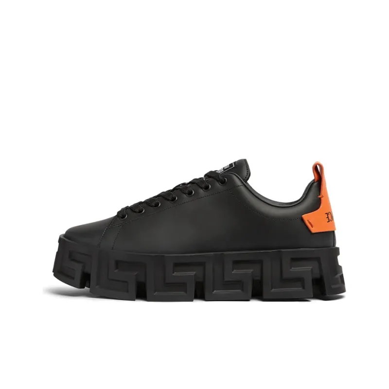 VERSACE Low Top Platform Shoes Men's Black-0
