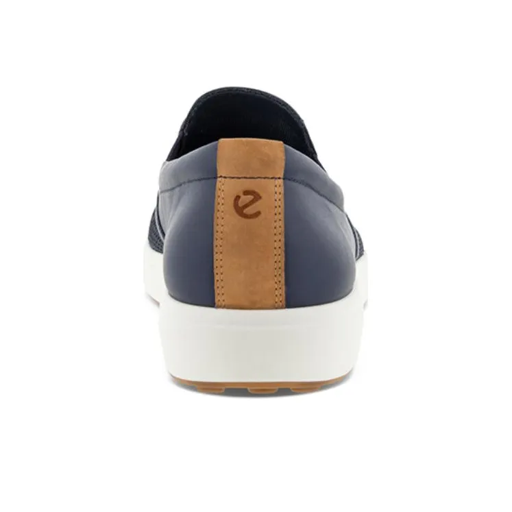 Ecco Soft Cool Slip on Casual Shoes Men's Ocean Blue-2
