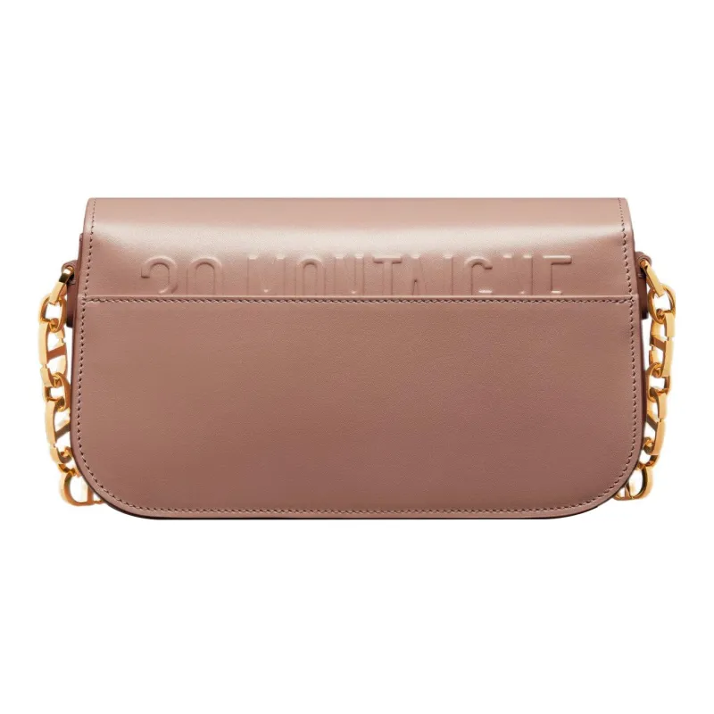 DIOR 30 Montaigne Smooth Finish Cow Leather Shoulder Bag Crossbody Bag Women's Vintage Pink-2