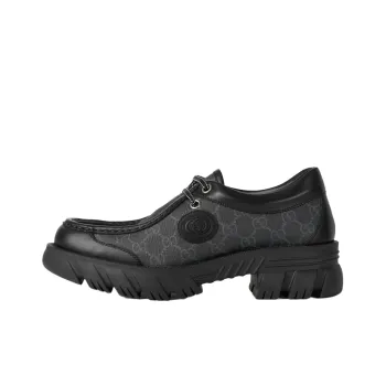 GUCCI Lace Up Gg Monogram Black