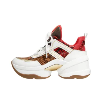 MICHAEL KORS Olympia Low-Top Platform Shoes Women's White Red
