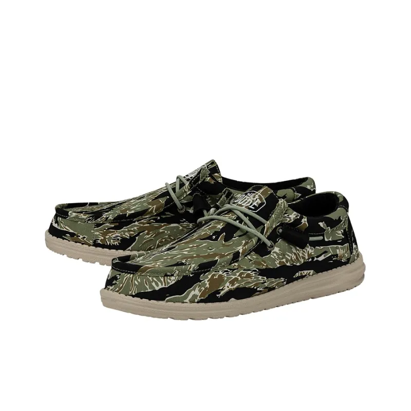 Heydude Casual Shoes Men Low Top Tiger Print Camouflage-1