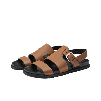 HERMES Corentin Strap Sandals Men's Brown