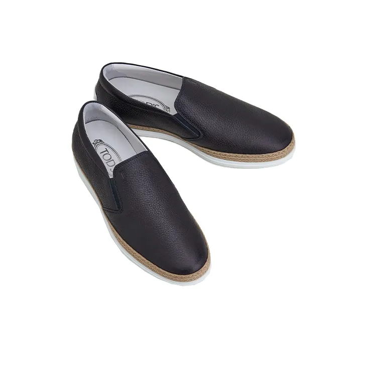 TOD'S Round Toe Slip On Espadrilles-3