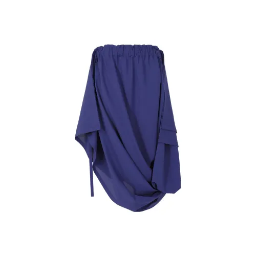 ISSEY MIYAKE Casual Long Skirts Women's Royal Blue Color