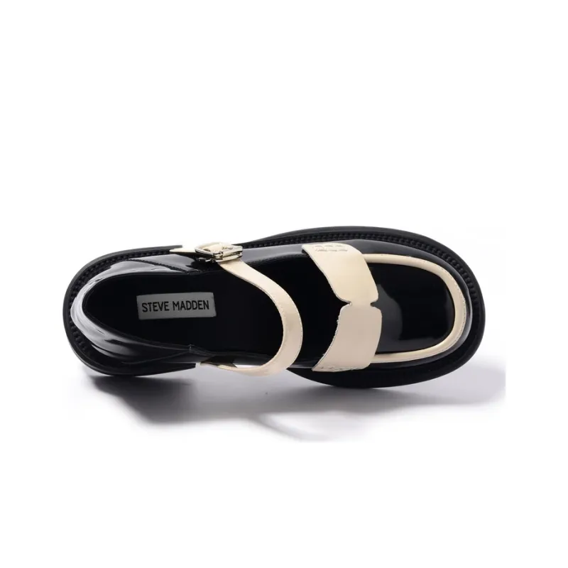 STEVE MADDEN Mary Jane Shoes Women's Low Top Black/Ecru-3