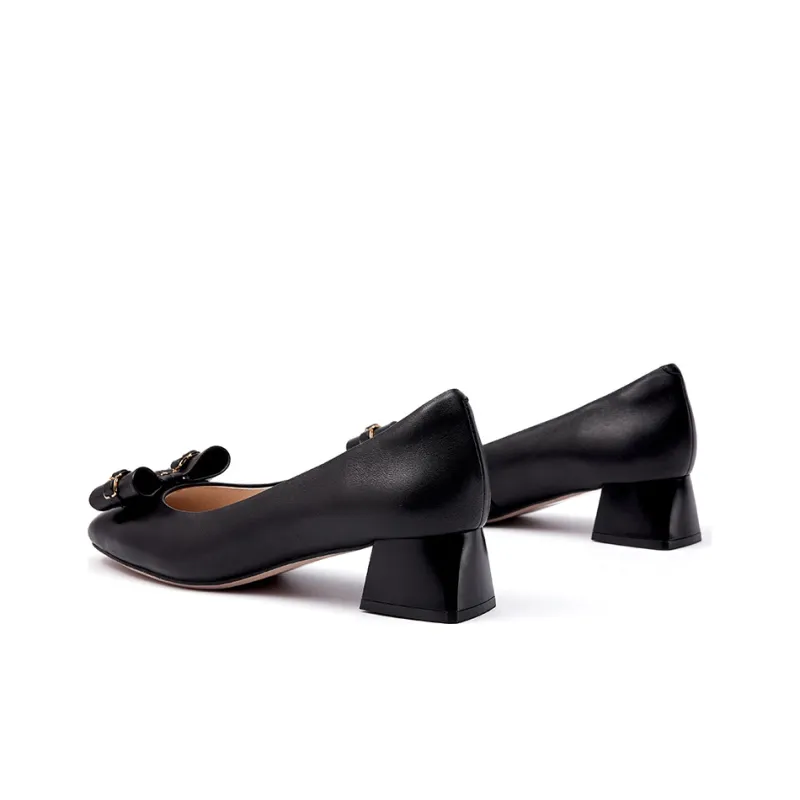 PACO GIL Block Heel Unlined Shoes Women's Black-2