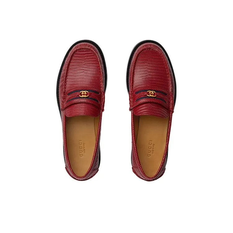 GUCCI Loafers Women's Red-3