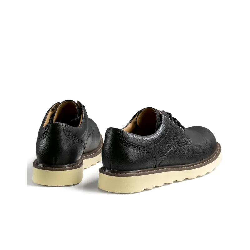 LEAVELAND Men's Casual Shoes Men Low Top Black/Brown-1