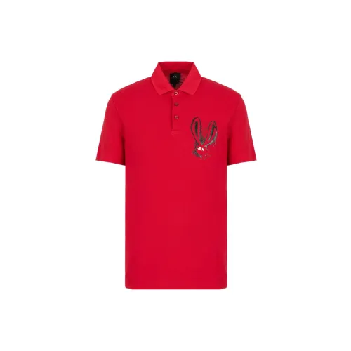 ARMANI EXCHANGE Polo Shirts Men Red