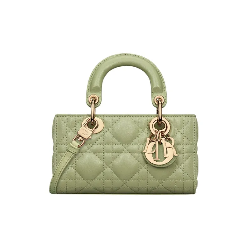 DIOR Lady D-JOY Sheepskin Daisie Bag Shoulder Bag Crossbody Bag Handbag Extra Mini Women's Dreamy Green-0