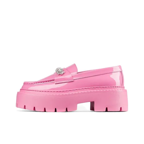 Jimmy Choo Bryer Crystal Leather Loafers