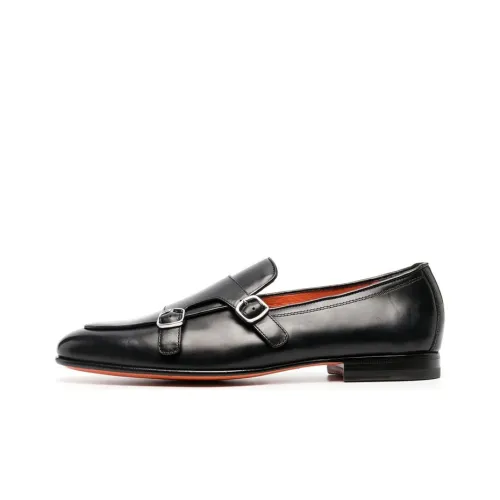 Santoni Leather Monk Shoes