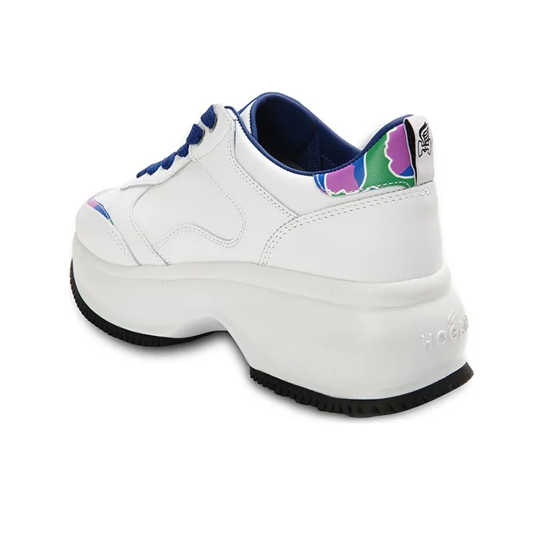 HOGAN Maxi I Active Low Top Platform Shoes Women's White-5