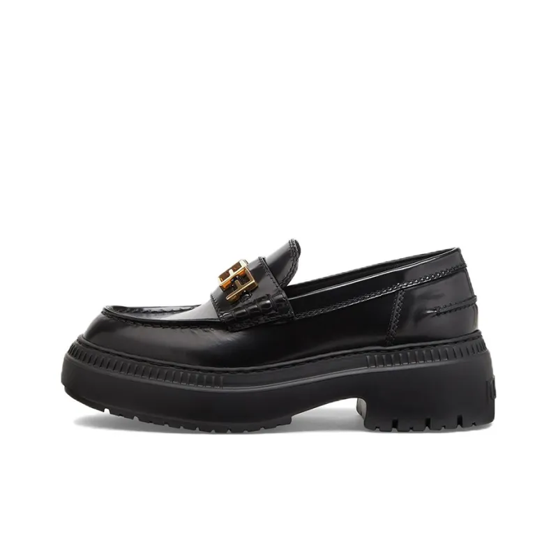 FENDI Logo-lettered Chunky-sole Loafers-0