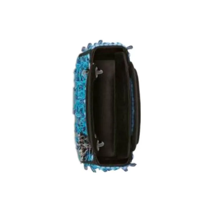 DIOR Lady Dior Satin Lady Dior Bag, Shoulder Bag, Crossbody Bag, Handbag Mini Women's Black/Blue-4