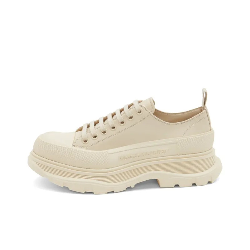 Alexander McQueen Tread Slick Low Lace Up Beige-0