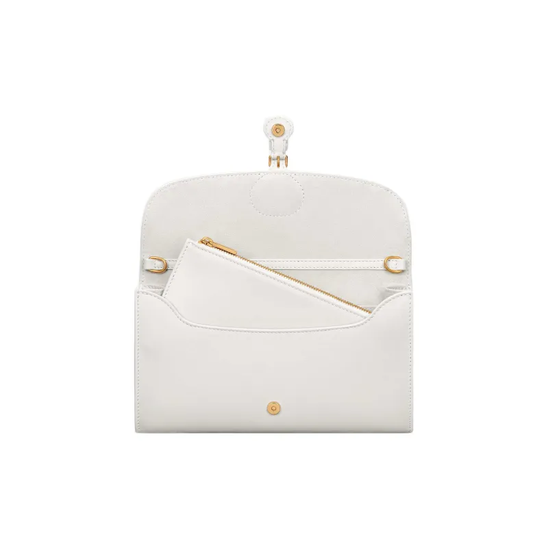 DIOR Bobby Smooth Finish Cow Leather Handheld Shoulder Bag Crossbody Bag Women's Milk White-3