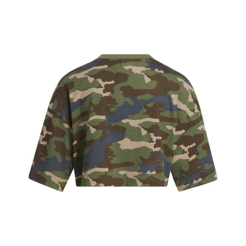 Adidas Ivy Park Crop Tee Camo Print-1