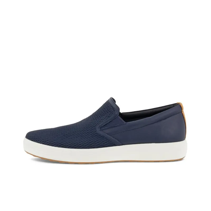 Ecco Soft Cool Slip on Casual Shoes Men's Ocean Blue-0