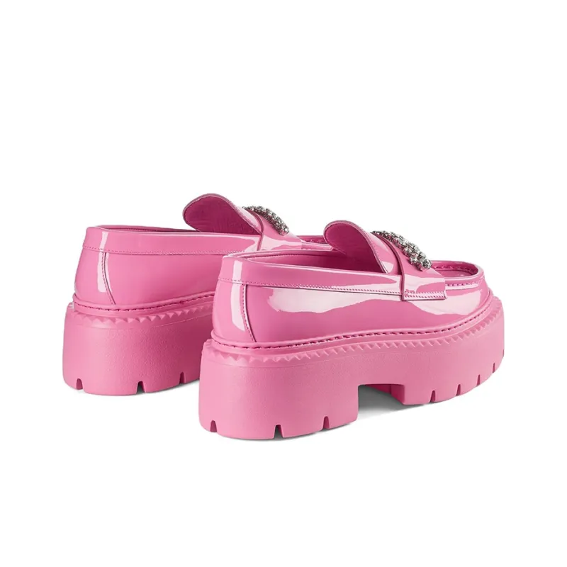Jimmy Choo Bryer Crystal Leather Loafers-2