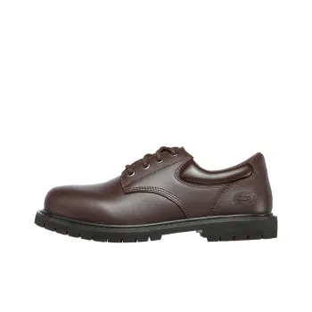 Skechers Work Men's Casual Shoes Men Low-Top Red Brown