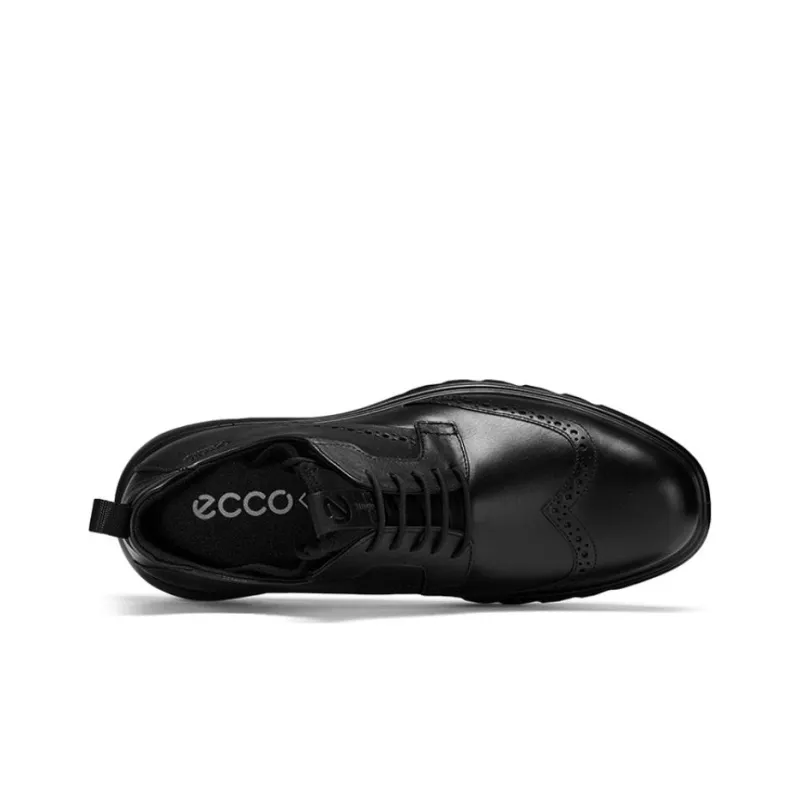Ecco Mixed Water Resistant 720 Casual Leather Shoes Men's Black-3