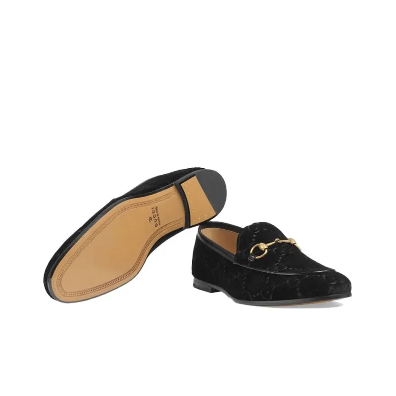 GUCCI Jordaan Velvet Loafers-5