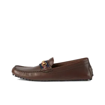 GUCCI Horsebit detail Leather Loafers