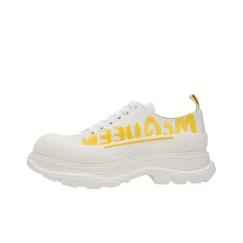 Alexander McQueen Tread Slick Low Lace Up Graffiti White Yellow Pop