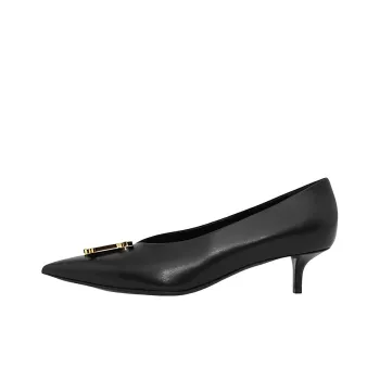 Burberry Cone Heel Mary Jane Shoes Women's Black