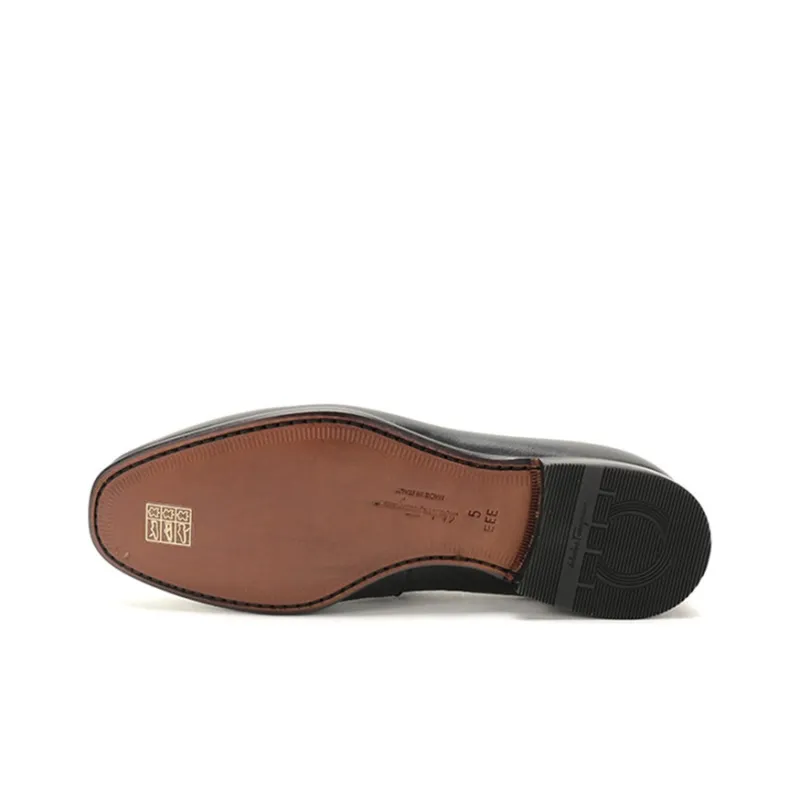 FERRAGAMO GANCINI Ornament Dress Shoes Men's Black-5