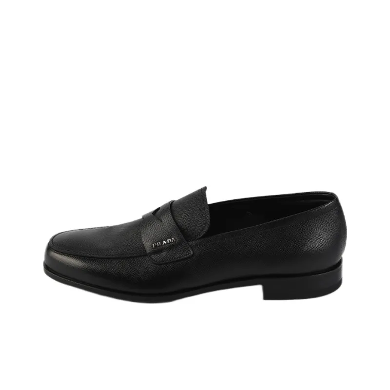 PRADA Saffiano Penny Loafers 'Black' Women's-0