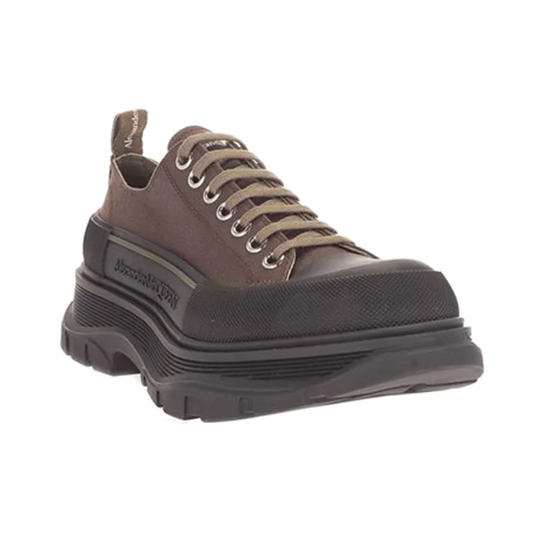 Alexander McQueen Tread Slick Low Lace Up Khaki-1